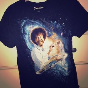 black bob ross t shirt